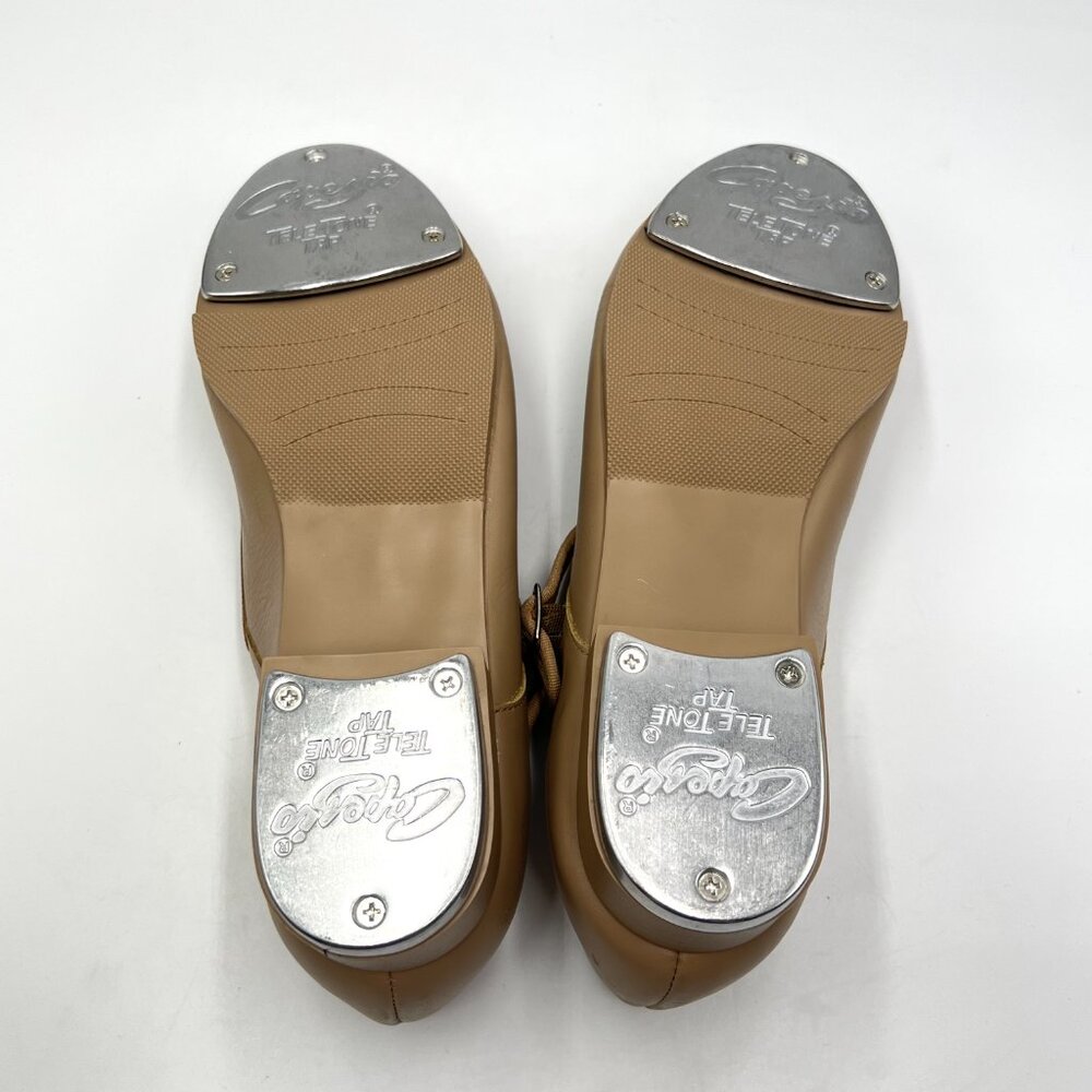 Capezio Womens‎ Size 7.5 3800 Mary Jane Caramel Tan Buckled Dance Tap Shoes - Picture 9 of 13